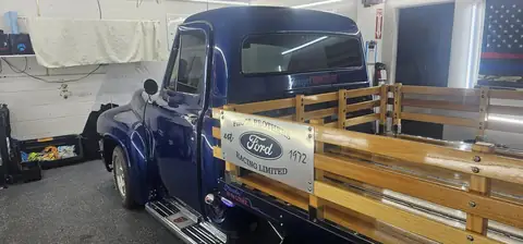 1955 Ford truck window tint: Installed 20% on Sides & Rear, Installed 3% Windshield Visor Strip (view 4)