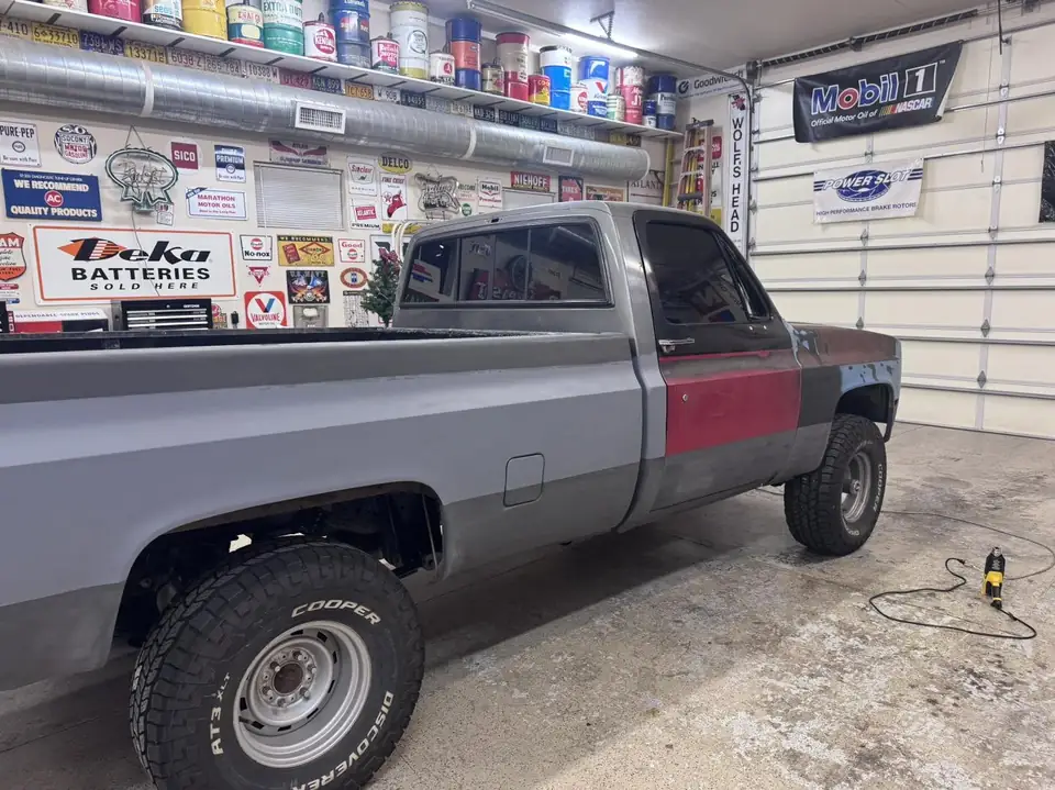 1987 Chevy pickup window tint: 5% C-IR sides and rear window and sunstrip, Next up is a custom 2-tone wrap to tie in this beauty (view 2)