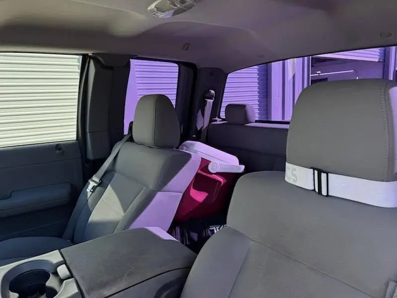 2000 Ford F-150 window tint: Removal of purple faded tint on rear 3 windows, New 5% Carbon rear 3 windows, 20% front doors, 3% windshield strip (view 5)