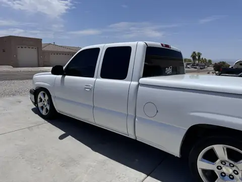 2002 Chevy pickup window tint: Removal of old film on all windows, 5% Carbon Ceramic rear 3 windows, 15% Carbon Ceramic front doors, 50% Carbon