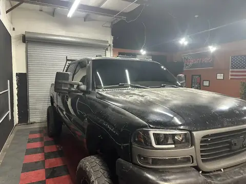 2006 GMC Sierra window tint: Remove front 2 windows, 15% Nano Ceramic front windows, 50% Nano Ceramic full windshield, 5% Visor strip (view 2)