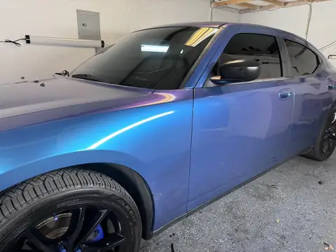 2008 Dodge Charger window tint: Removed all faded old tint from sides and rear, New 15% Ceramic sides and rear, 35% Ceramic full windshield, 5%