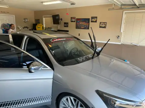 2010 Honda Accord window tint: 35% full windshield, 5% sun strip, 5% second layer over back windshield (view 2)