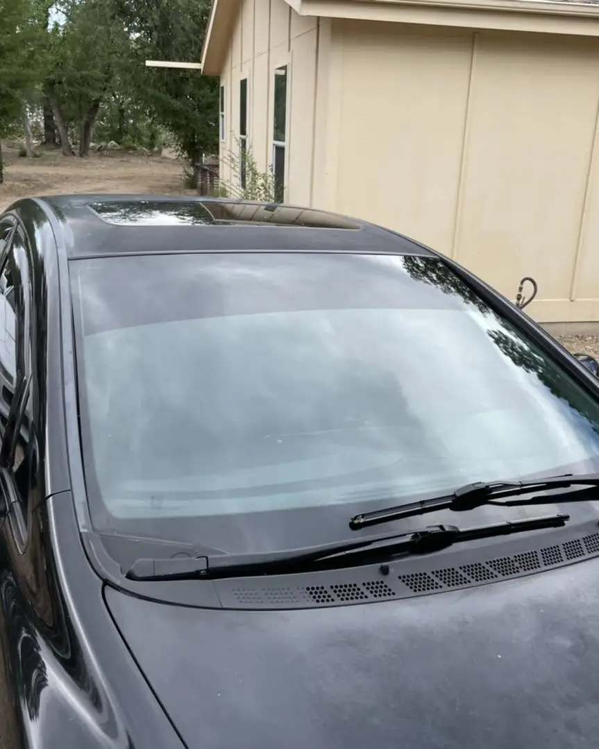 2010 Honda Civic and 2015 Nissan Sentra sun strips: 2010 Honda Civic- 5% 10inch sun strip, 2015 Nissan Sentra- 5% 10inch sunstrip (view 2)