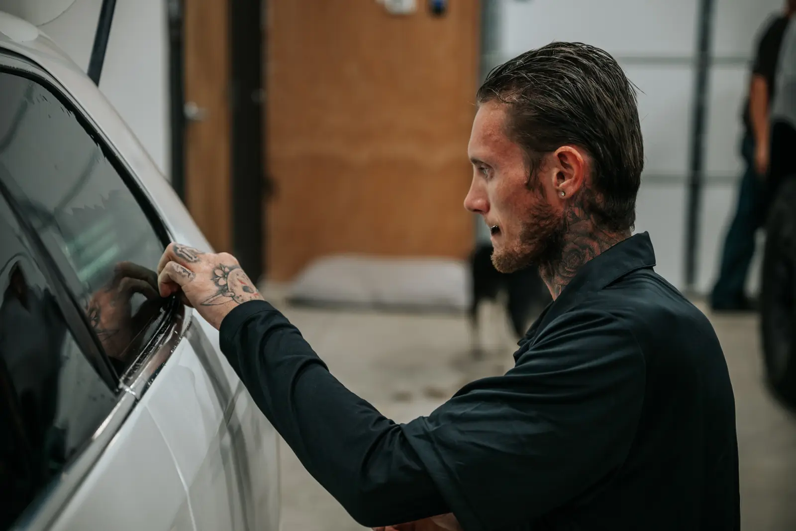 2010 Volkswagen Jetta SportWagen window tint: Old failing film removed, then retinted all around: 5% on the rear half, 20% on the front doors, and a full 35% windshield, done at the shop in Prescott Valley (view 6)