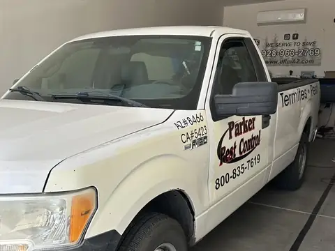 2012 Ford F-150 window tint: Removal on sides and rear, Installed new 5% hybrid sides and rear, 5% windshield strip (view 2)