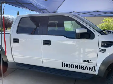 2012 Ford Raptor SVT window tint: 15% ceramic front windows to match rear factory glass