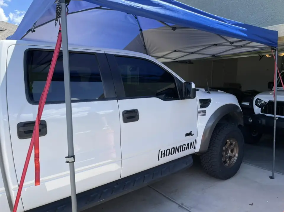 2012 Ford Raptor SVT window tint: 15% ceramic front windows to match rear factory glass (view 4)