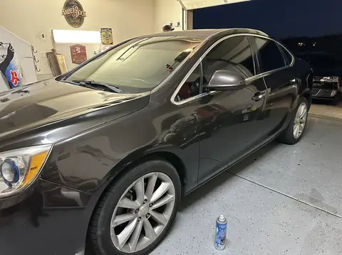 2014 Buick window tint: Strip all side windows, 5% Nano carbon back window, front/rear corner windows, 15% Nano ceramic roll ups, 5% windshield strip (view 5)