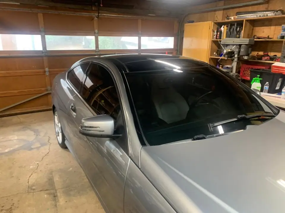 2014 Mercedes C250 window tint: 15% front doors, 50% full windshield (view 3)