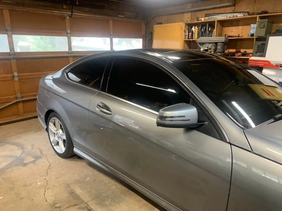 2014 Mercedes C250 window tint: 15% front doors, 50% full windshield (view 4)