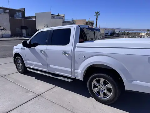 2015 Ford F-150 window tint: 5% sides and rear and tied in with a 13inch sunstrip