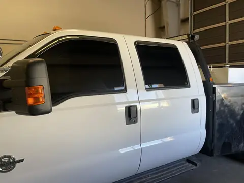 2015 Ford F-350 window tint: Premium 5% rear 3 windows, Premium 15% front windows, 5% windshield strip