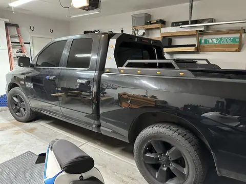 2016 Ram 1500 window tint: Double layer of 3% over rear privacy glass, 3% front doors, 3% top and bottom windshield strips (view 2)