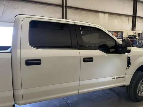 2017 Ford F-350 window tint: Premium 5% rear windows, Premium 15% front doors, 5% strip on windshield