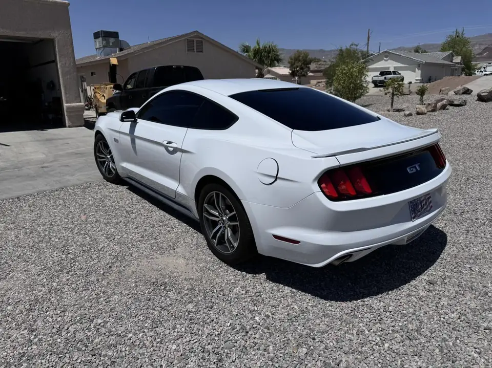 2017 Ford Mustang window tint: Removed film from both sides and rear window, Installed new 5% both sides and rear window (view 2)