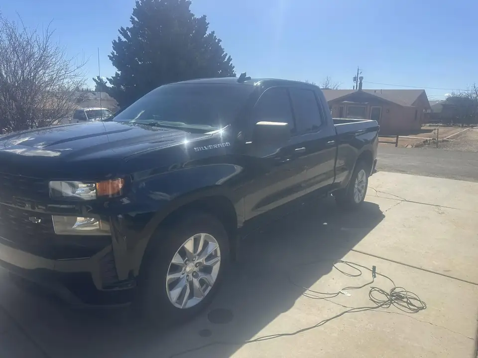 2020 Chevy Silverado window tint: 3% over the rear three privacy glass windows, 15% front doors, 5% windshield strip (view 2)