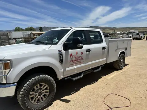 2020 Ford F-350 window tint: 5% Nano Ceramic rear 3 windows, 20% Nano Ceramic front windows, 5% windshield strip (view 3)