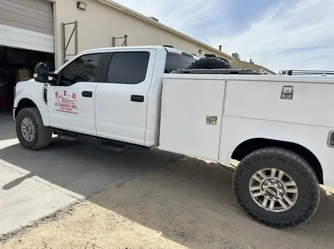 2020 Ford F-350 window tint: 5% Nano Ceramic rear 3 windows, 20% Nano Ceramic front windows, 5% windshield strip (view 5)