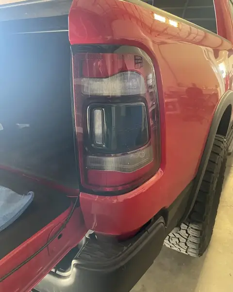2021 Ram 1500 Rebel smoked taillights: Premium Super Gloss smoke on taillights (view 3)