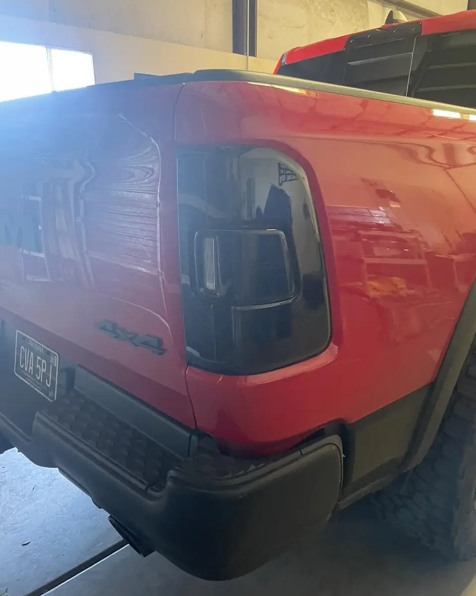 2021 Ram 1500 Rebel smoked taillights: Premium Super Gloss smoke on taillights (view 4)