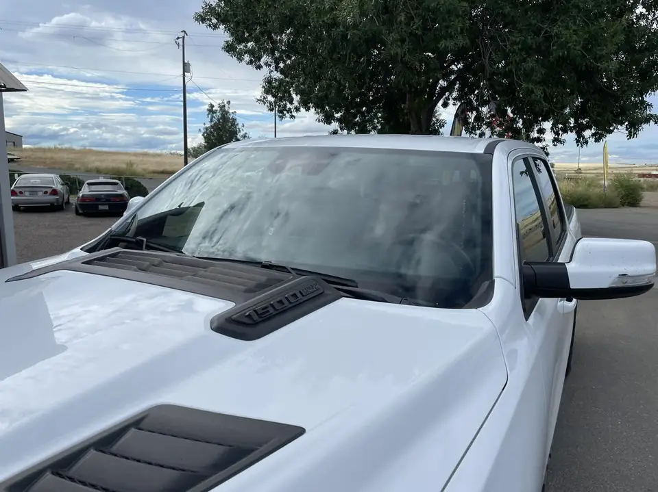 2021 Ram 1500 window tint: 15% Premium Ceramic front doors, 5% 11 inch sunstrip (view 3)