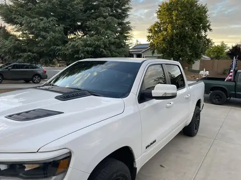 2021 Ram 1500 window tint: 15% Premium Ceramic front doors, 5% 11 inch sunstrip (view 4)