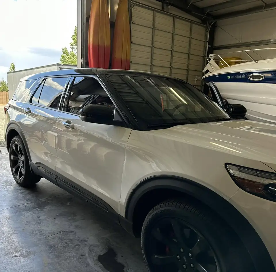 2022 Ford Explorer ST window tint: 20% all around, 5% windshield strip (view 3)