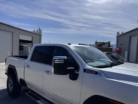 2023 GMC Sierra Denali window tint: 5% rear half, 15% front doors, 5% sunstrip
