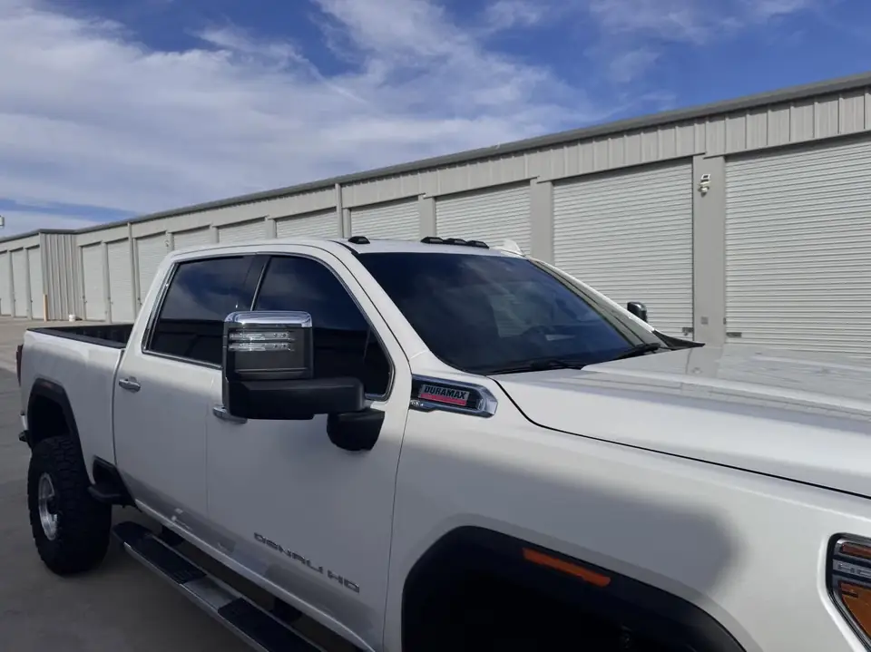 2023 GMC Sierra Denali window tint: 5% rear half, 15% front doors, 5% sunstrip (view 2)