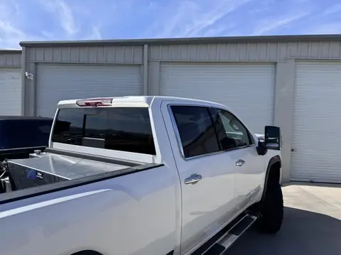 2023 GMC Sierra Denali window tint: 5% rear half, 15% front doors, 5% sunstrip (view 3)