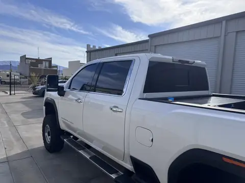 2023 GMC Sierra Denali window tint: 5% rear half, 15% front doors, 5% sunstrip (view 4)