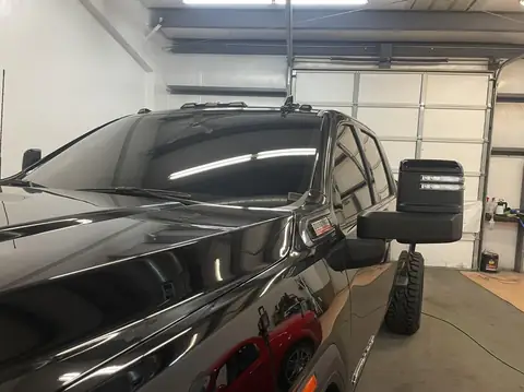 2023 GMC Sierra window tint: 5% ceramic over factory rear glass, 20% ceramic front doors, 20% ceramic windshield (view 2)