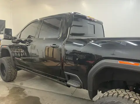 2023 GMC Sierra window tint: 5% ceramic over factory rear glass, 20% ceramic front doors, 20% ceramic windshield (view 3)
