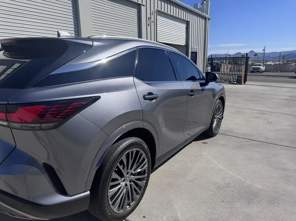 2023 Lexus RX350h window tint: 15% over the rear half privacy windows, 25% on front doors, 50% full windshield (view 2)