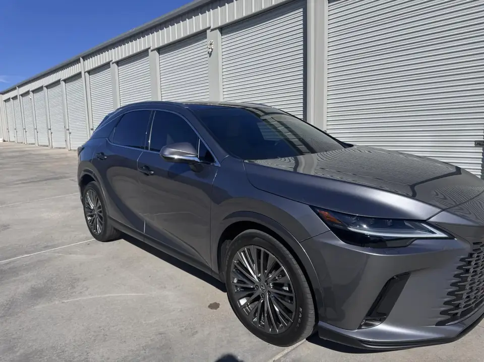 2023 Lexus RX350h window tint: 15% over the rear half privacy windows, 25% on front doors, 50% full windshield (view 4)