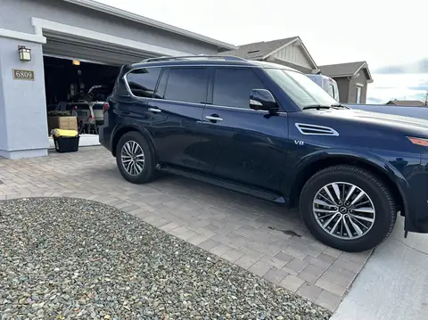 2023 Nissan Armada window tint: 3% over the rear privacy cargo windows, 20% front two windows (view 2)