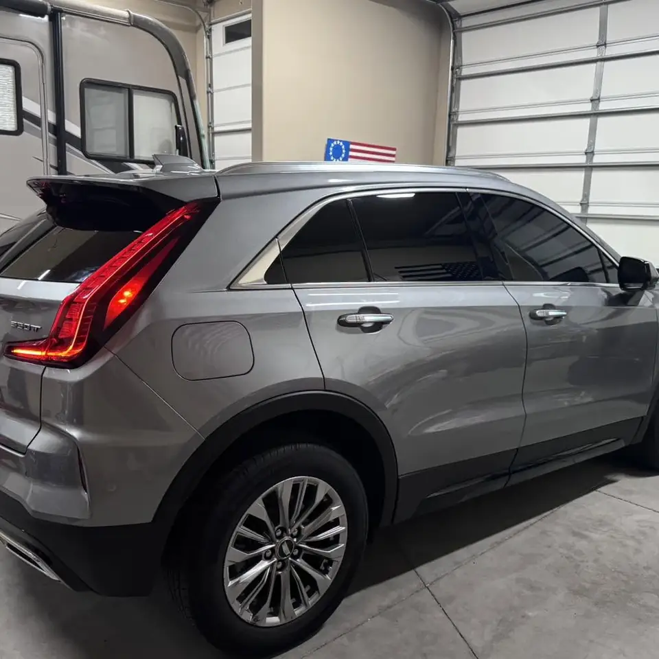 2024 Cadillac XT4 window tint: 3% Carbon Ceramic rear half, 15% Carbon Ceramic front doors, 50% Carbon Ceramic full windshield, 3% sun strip (view 2)