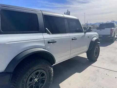 2024 Ford Bronco window tint: Removed film on both front door windows & replaced with 20%, Installed 35% on full windshield (view 4)