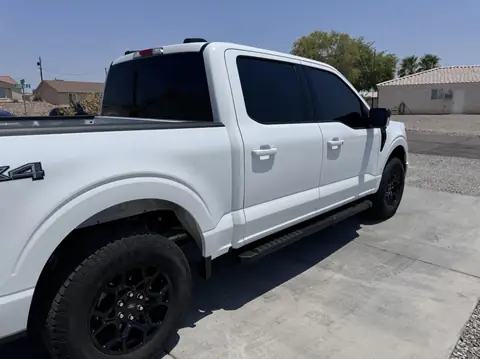 2024 Ford F-150 window tint: 5% Carbon Ceramic rear 3 windows, 15% Carbon Ceramic front doors, 50% Carbon Ceramic full windshield, 5% Sunstrip (view 2)