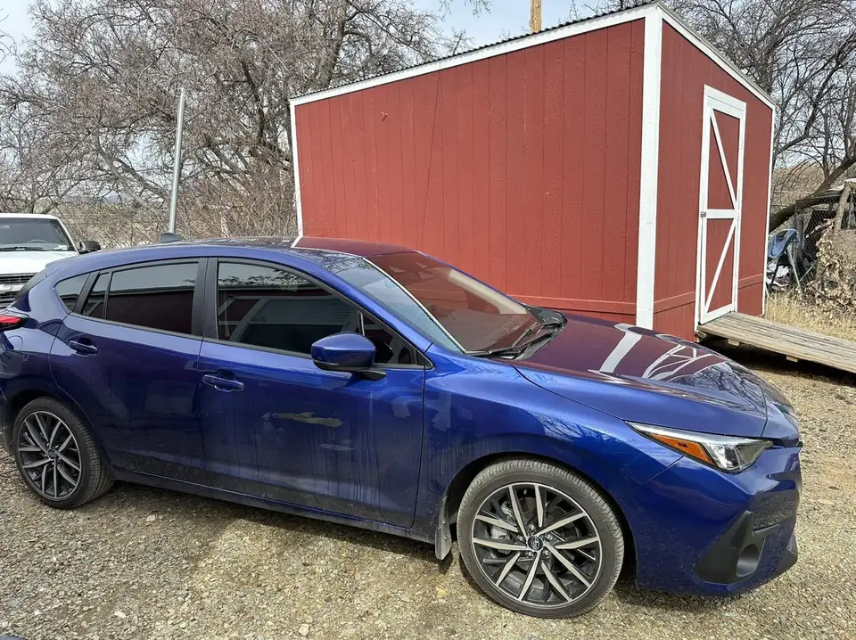 2024 Subaru Impreza window tint: 15% Nano Ceramic rear cargo and rear doors, 40% Nano Ceramic front doors, 15% windshield strip (view 2)