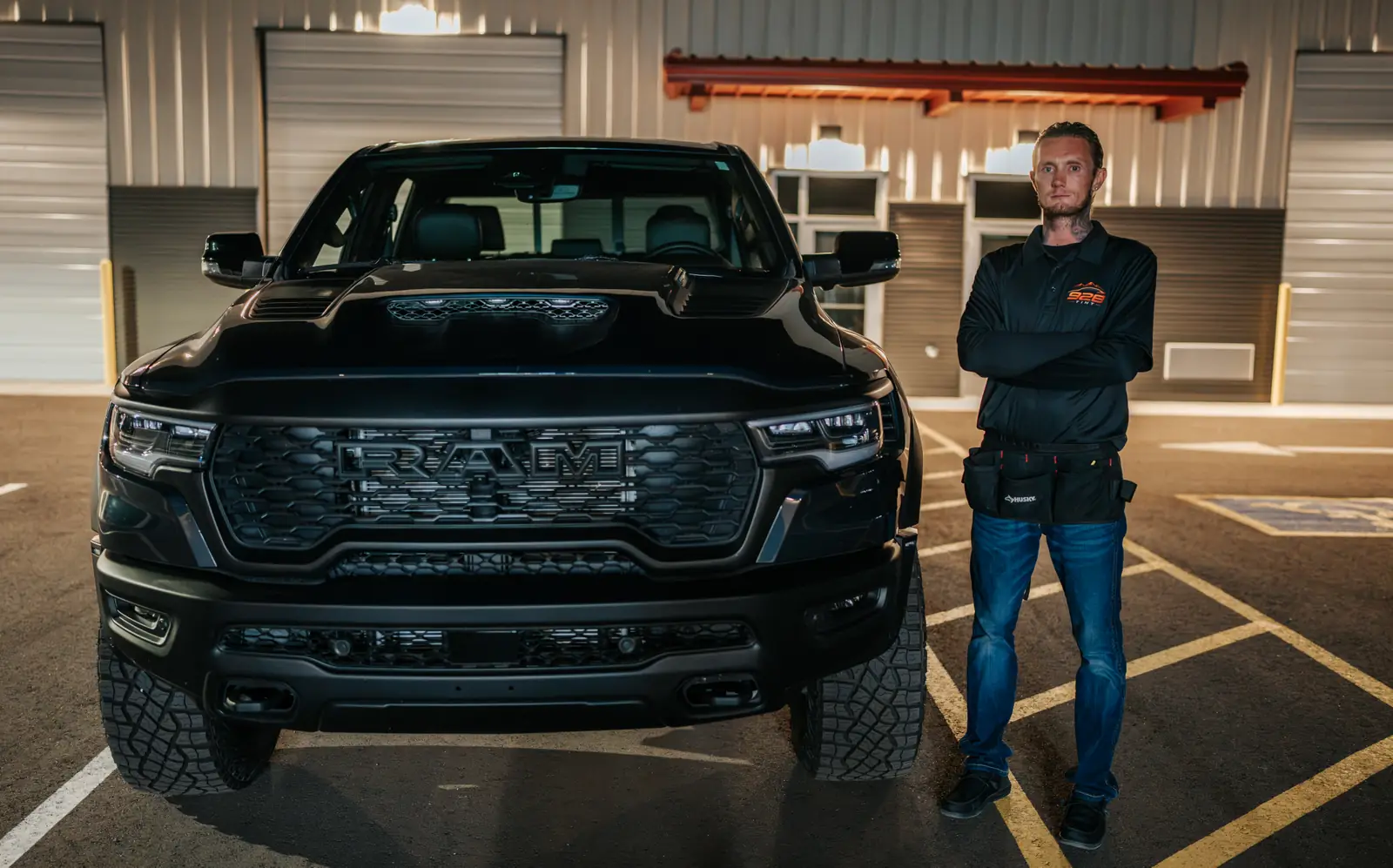 2026 Ram 1500 RHO paint protection film: Stage 2 paint protection film: the front quarter of the hood, the front quarter of both fenders, and the rocker panels front to rear, done at the shop in Prescott Valley (view 8)