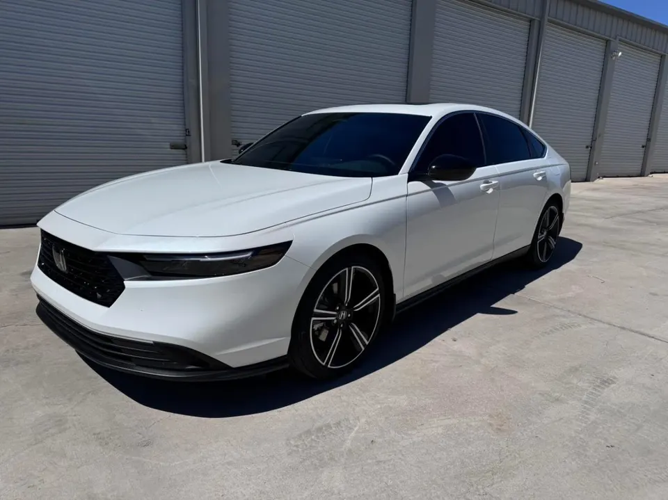 White Honda Accord with fresh window tint