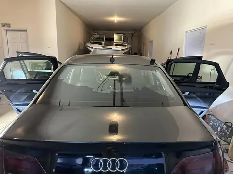 Audi A4 window tint: Remove all old tint, 5% rear doors, quarter windows and back glass, 15% front doors, 5% windshield strip (view 3)