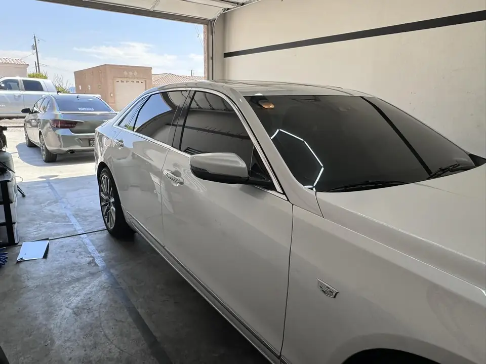 Cadillac CT6 window tint: 5% Carbon Ceramic front doors, 50% Carbon Ceramic full windshield (view 2)