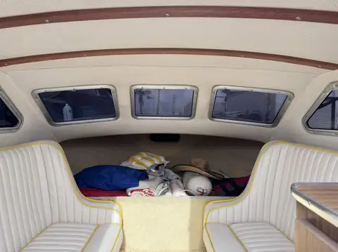 Campbell boat cabin window tint: Removed faded tint from all cabin windows, Installed new 5% on all cabin windows (view 2)