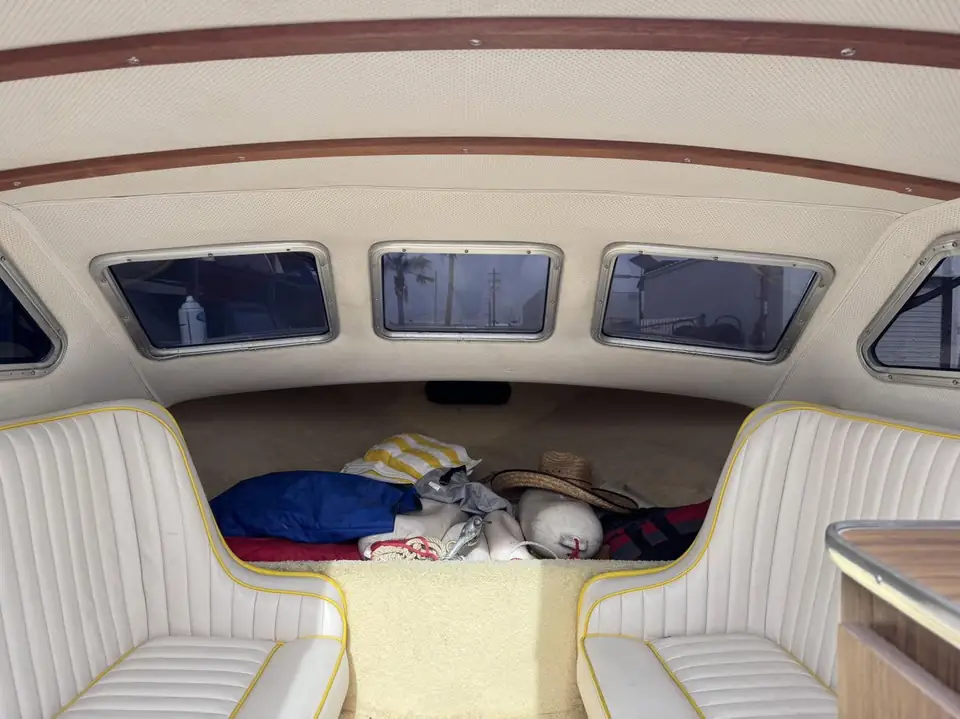 Campbell boat cabin window tint: Removed faded tint from all cabin windows, Installed new 5% on all cabin windows (view 2)