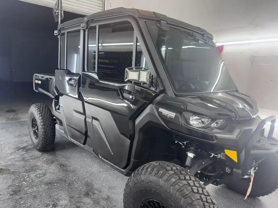 Can-Am Defender Lone Star Edition window tint: 5% C-IR sides and rear, 50% C-IR full windshield (view 3)