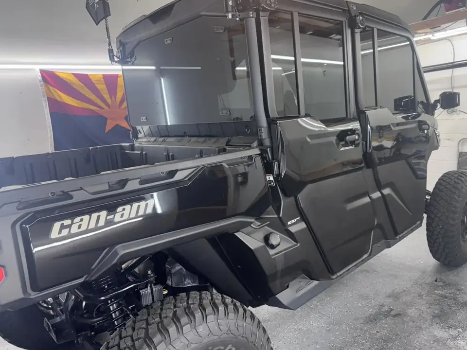 Can-Am Defender Lone Star Edition window tint: 5% C-IR sides and rear, 50% C-IR full windshield (view 4)