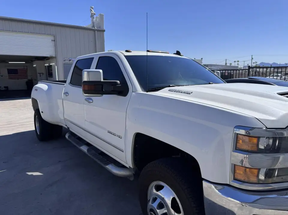 Chevy 3500HD window tint: 15% Ceramic sides and rear window, 50% Ceramic full windshield (view 4)
